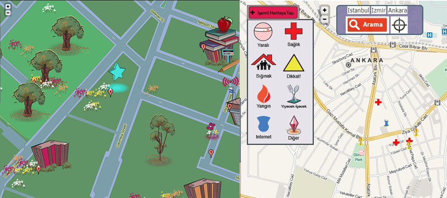 The Tidepools mapping interface in Red Hook and Ankara, Turkey